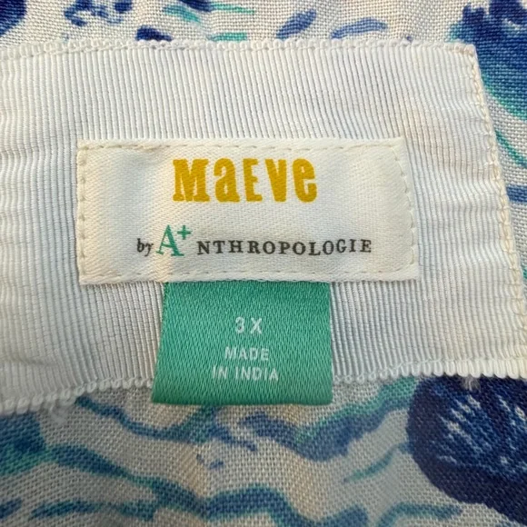 Maeve Blue and White Swirl Top - Picture 2 of 5